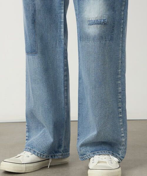 Purple&Yellow / パープルアンドイエロー デニムパンツ | リメイク風加工 デニムパンツ | 詳細18