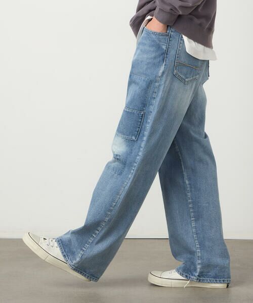 Purple&Yellow / パープルアンドイエロー デニムパンツ | リメイク風加工 デニムパンツ | 詳細8