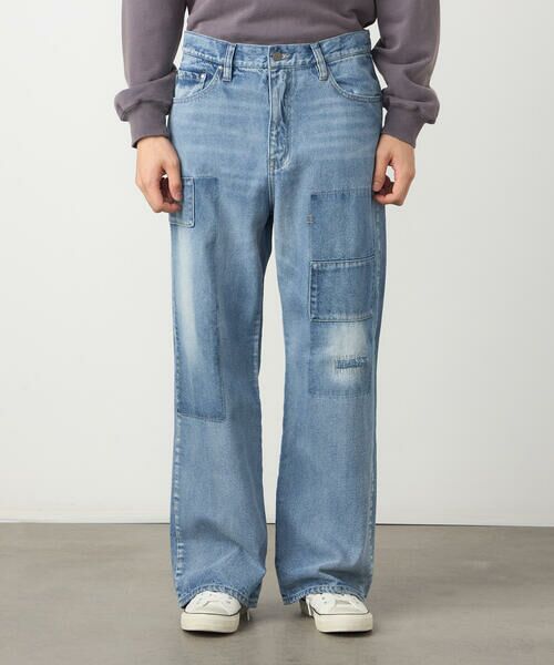 Purple&Yellow / パープルアンドイエロー デニムパンツ | リメイク風加工 デニムパンツ | 詳細9