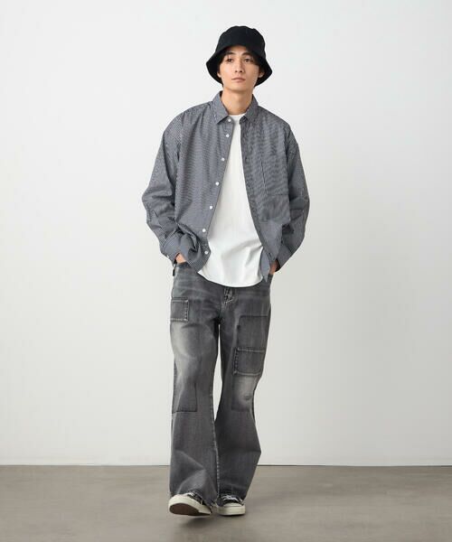 Purple&Yellow / パープルアンドイエロー シャツ・ブラウス | バック刺繍 ストライプシャツ | 詳細2