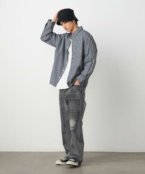 Purple&Yellow / パープルアンドイエロー シャツ・ブラウス | バック刺繍 ストライプシャツ | 詳細3