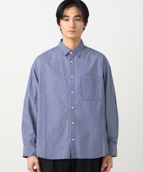 Purple&Yellow / パープルアンドイエロー シャツ・ブラウス | バック刺繍 ストライプシャツ | 詳細14