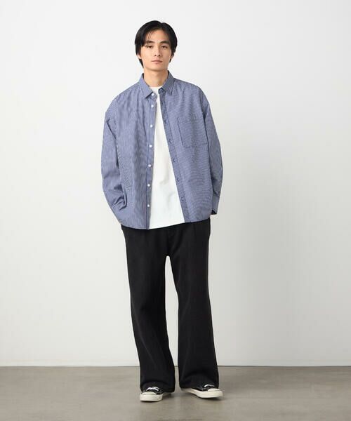 Purple&Yellow / パープルアンドイエロー シャツ・ブラウス | バック刺繍 ストライプシャツ | 詳細9