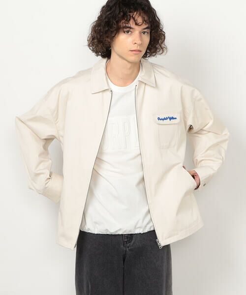 Purple&Yellow / パープルアンドイエロー ブルゾン | コットンセルロースツイル バック刺繍ブルゾン | 詳細5