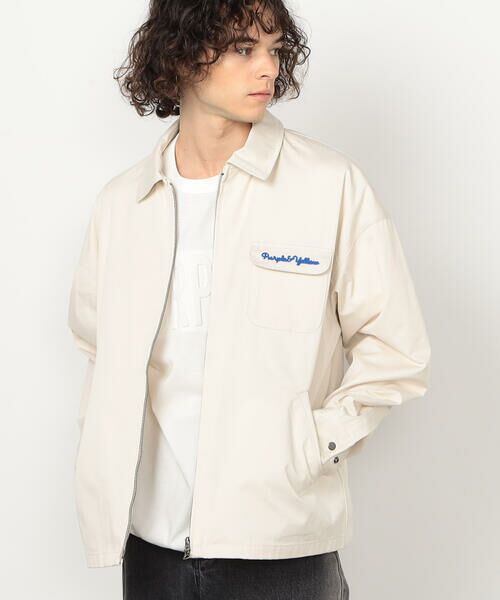 Purple&Yellow / パープルアンドイエロー ブルゾン | コットンセルロースツイル バック刺繍ブルゾン | 詳細6