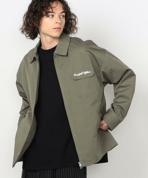 Purple&Yellow / パープルアンドイエロー ブルゾン | コットンセルロースツイル バック刺繍ブルゾン | 詳細23