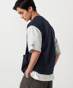 Purple&Yellow / パープルアンドイエロー カットソー | 布帛 ポケットプルオーバー