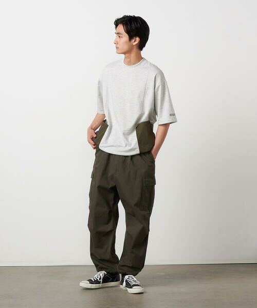 Purple&Yellow / パープルアンドイエロー カットソー | 布帛 ポケットプルオーバー | 詳細2