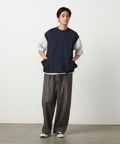 Purple&Yellow / パープルアンドイエロー カットソー | 布帛 ポケットプルオーバー | 詳細23