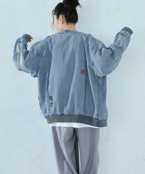 Purple&Yellow / パープルアンドイエロー その他アウター | ライトオンスデニム 刺繍カーディガン | 詳細8