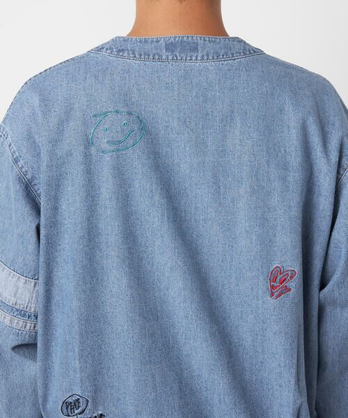 Purple&Yellow / パープルアンドイエロー その他アウター | ライトオンスデニム 刺繍カーディガン | 詳細12