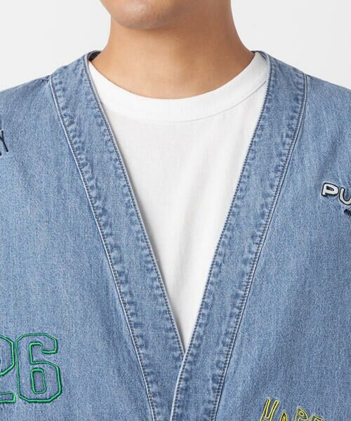 Purple&Yellow / パープルアンドイエロー その他アウター | ライトオンスデニム 刺繍カーディガン | 詳細13