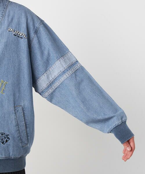 Purple&Yellow / パープルアンドイエロー その他アウター | ライトオンスデニム 刺繍カーディガン | 詳細14