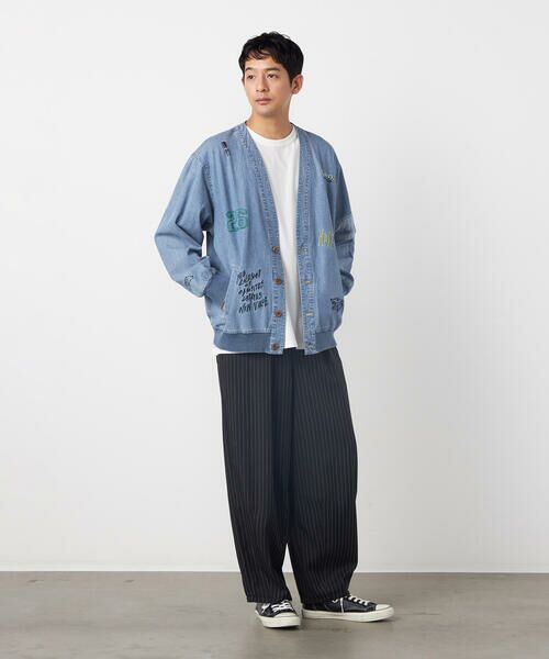 Purple&Yellow / パープルアンドイエロー その他アウター | ライトオンスデニム 刺繍カーディガン | 詳細2