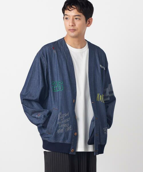 Purple&Yellow / パープルアンドイエロー その他アウター | ライトオンスデニム 刺繍カーディガン | 詳細23