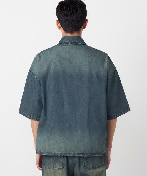 Purple&Yellow / パープルアンドイエロー Gジャン・デニムジャケット | ライトオンスデニム ジップポケット 半袖ブルゾン | 詳細16