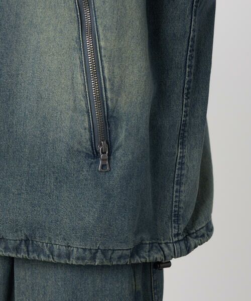Purple&Yellow / パープルアンドイエロー Gジャン・デニムジャケット | ライトオンスデニム ジップポケット 半袖ブルゾン | 詳細20