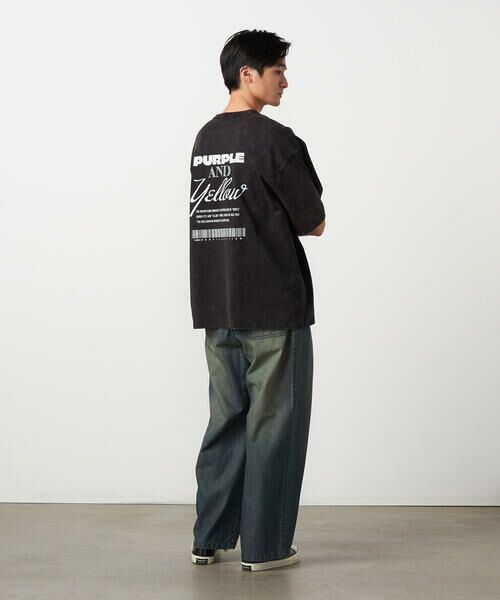 Purple&Yellow / パープルアンドイエロー デニムパンツ | ライトオンスデニム タックワイドパンツ | 詳細6