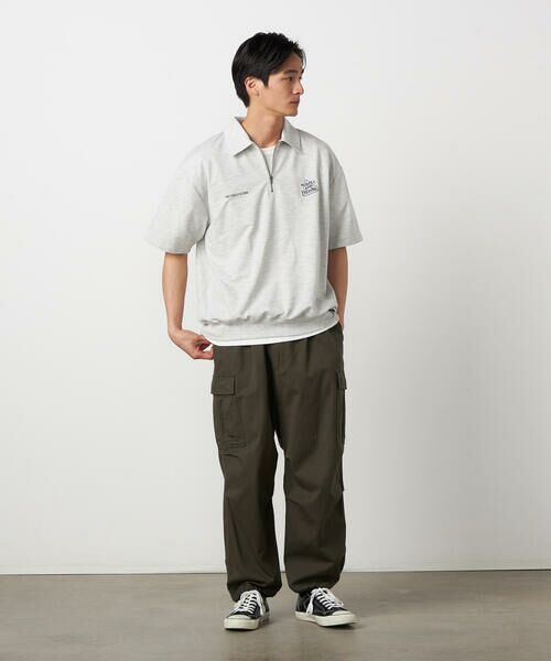 Purple&Yellow / パープルアンドイエロー カットソー | ハーフジップ ポロプルオーバー | 詳細2