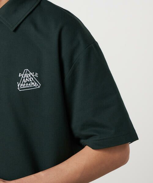 Purple&Yellow / パープルアンドイエロー カットソー | ハーフジップ ポロプルオーバー | 詳細16