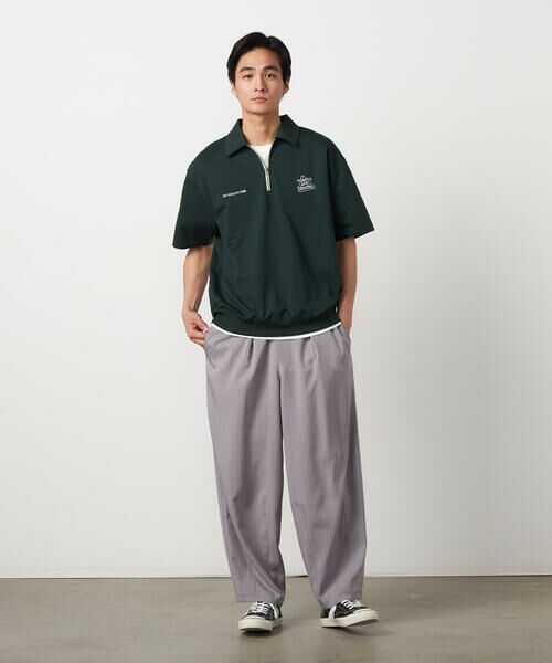 Purple&Yellow / パープルアンドイエロー カットソー | ハーフジップ ポロプルオーバー | 詳細11