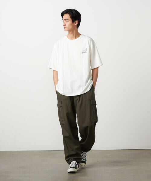 Purple&Yellow / パープルアンドイエロー Tシャツ | バックプリント フロスト半袖Tシャツ | 詳細1