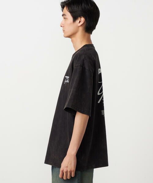 Purple&Yellow / パープルアンドイエロー Tシャツ | バックプリント フロスト半袖Tシャツ | 詳細11