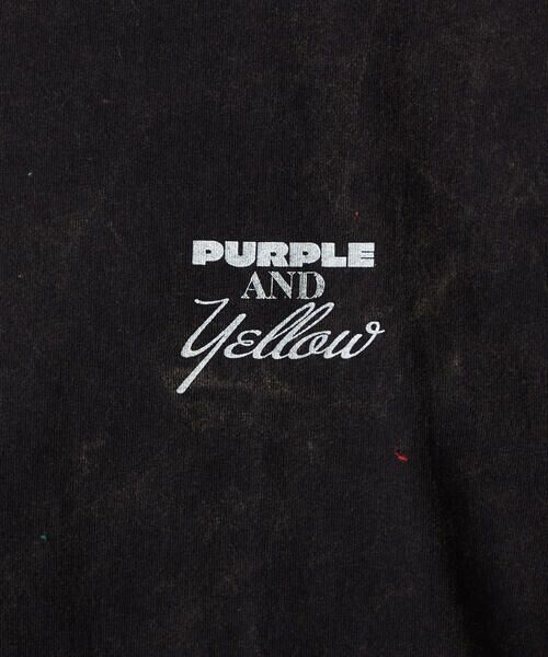 Purple&Yellow / パープルアンドイエロー Tシャツ | バックプリント フロスト半袖Tシャツ | 詳細17