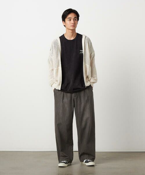 Purple&Yellow / パープルアンドイエロー Tシャツ | バックプリント フロスト半袖Tシャツ | 詳細5