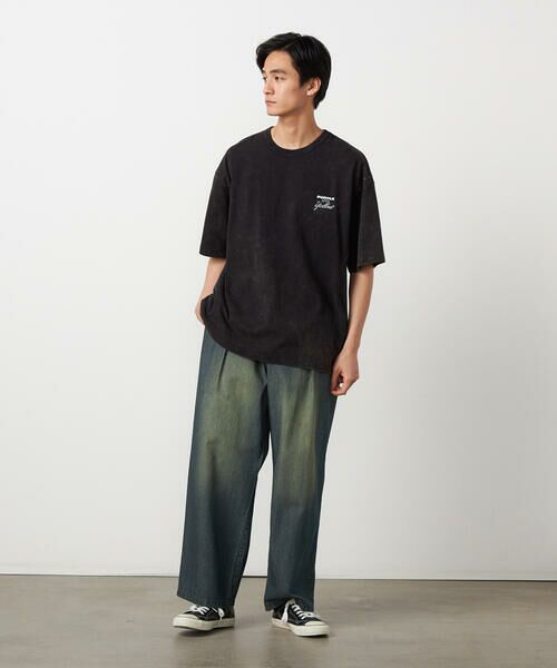 Purple&Yellow / パープルアンドイエロー Tシャツ | バックプリント フロスト半袖Tシャツ | 詳細6