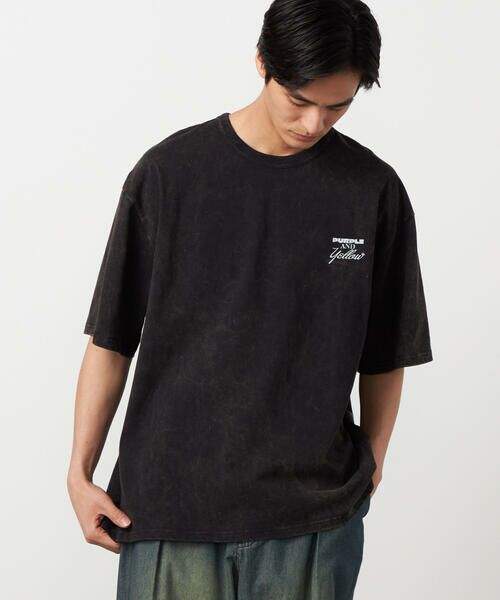 Purple&Yellow / パープルアンドイエロー Tシャツ | バックプリント フロスト半袖Tシャツ | 詳細9