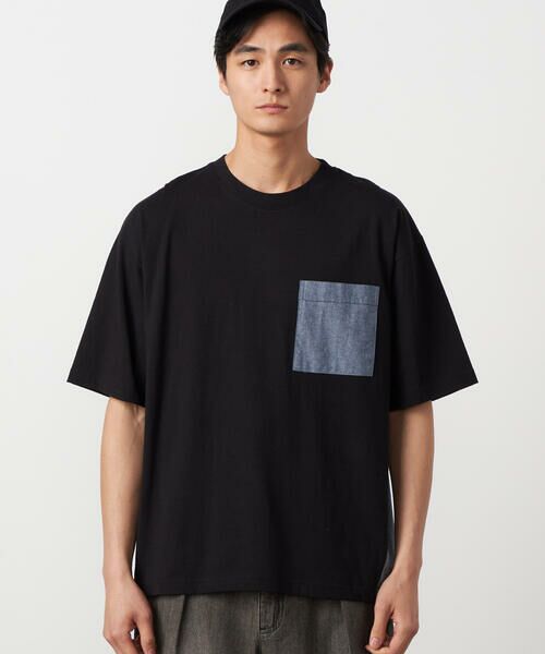 Purple&Yellow / パープルアンドイエロー Tシャツ | バックプリント 布帛切り替えTシャツ | 詳細10