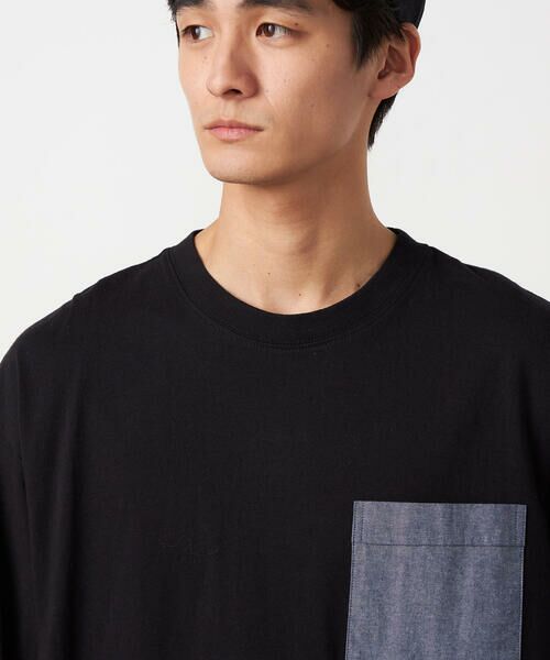 Purple&Yellow / パープルアンドイエロー Tシャツ | バックプリント 布帛切り替えTシャツ | 詳細13