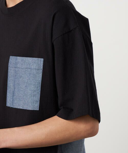 Purple&Yellow / パープルアンドイエロー Tシャツ | バックプリント 布帛切り替えTシャツ | 詳細15