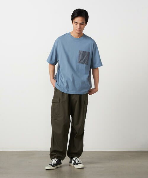 Purple&Yellow / パープルアンドイエロー Tシャツ | バックプリント 布帛切り替えTシャツ | 詳細19