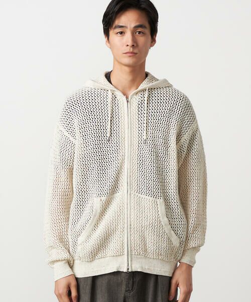 Purple&Yellow / パープルアンドイエロー カーディガン・ボレロ | カラーネップ メッシュパーカ | 詳細7