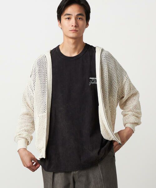 Purple&Yellow / パープルアンドイエロー カーディガン・ボレロ | カラーネップ メッシュパーカ | 詳細4