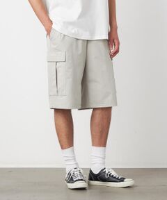 Purple&Yellow / パープルアンドイエロー ショート・ハーフ・半端丈パンツ | ポリエステルストレッチ カーゴショートパンツ