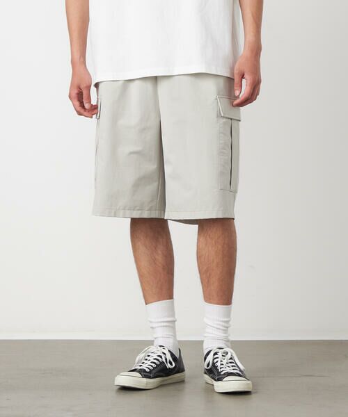 Purple&Yellow / パープルアンドイエロー ショート・ハーフ・半端丈パンツ | ポリエステルストレッチ カーゴショートパンツ | 詳細14