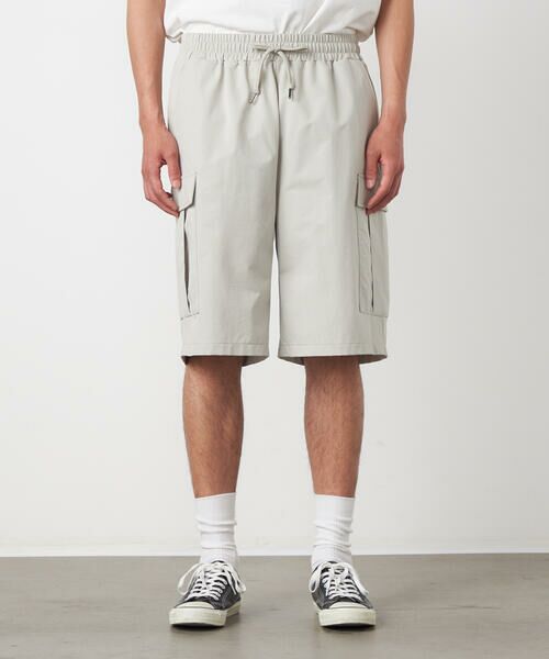 Purple&Yellow / パープルアンドイエロー ショート・ハーフ・半端丈パンツ | ポリエステルストレッチ カーゴショートパンツ | 詳細15