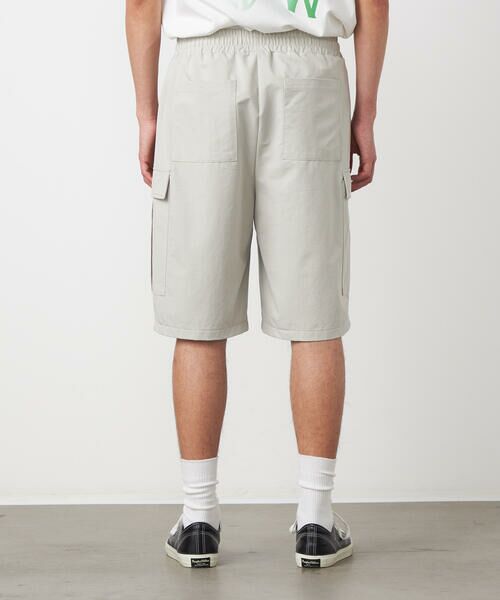 Purple&Yellow / パープルアンドイエロー ショート・ハーフ・半端丈パンツ | ポリエステルストレッチ カーゴショートパンツ | 詳細17