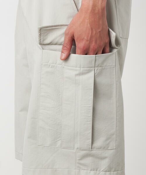 Purple&Yellow / パープルアンドイエロー ショート・ハーフ・半端丈パンツ | ポリエステルストレッチ カーゴショートパンツ | 詳細21