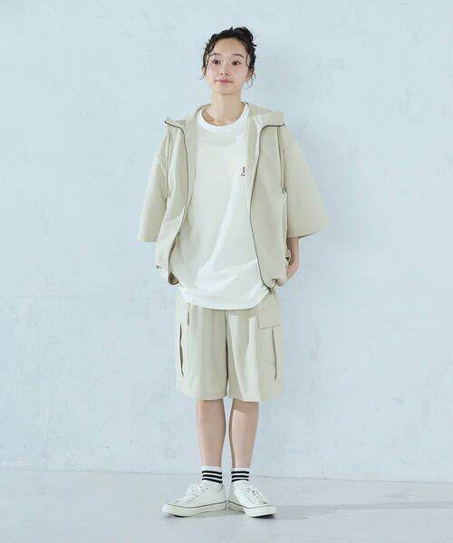 Purple&Yellow / パープルアンドイエロー ショート・ハーフ・半端丈パンツ | ポリエステルストレッチ カーゴショートパンツ | 詳細6