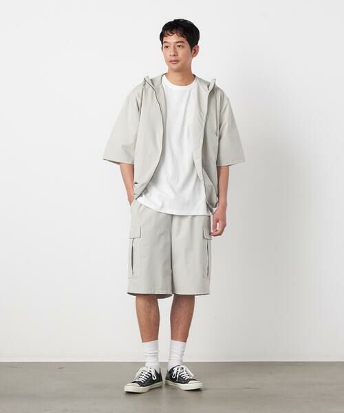 Purple&Yellow / パープルアンドイエロー ショート・ハーフ・半端丈パンツ | ポリエステルストレッチ カーゴショートパンツ | 詳細9