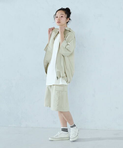 Purple&Yellow / パープルアンドイエロー パーカー | ポリエステルストレッチ 半袖ジップパーカ | 詳細10