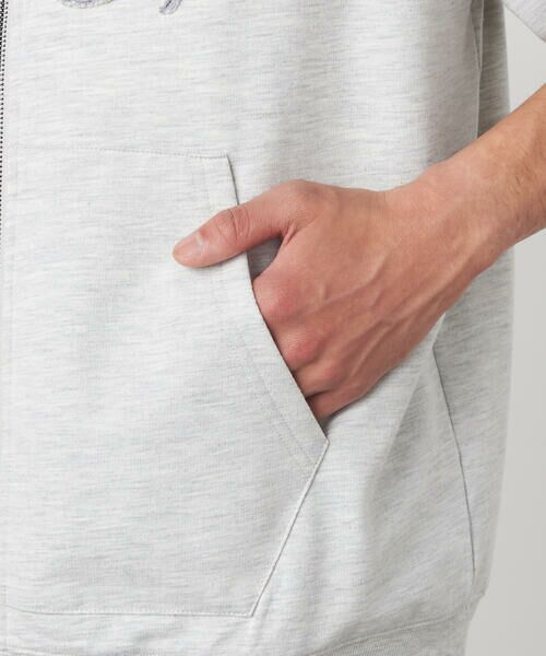 Purple&Yellow / パープルアンドイエロー パーカー | 半袖アップリケ ジップパーカ | 詳細10