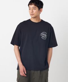 Purple&Yellow / パープルアンドイエロー Tシャツ | バックサークルロゴ刺繍 半袖Tシャツ