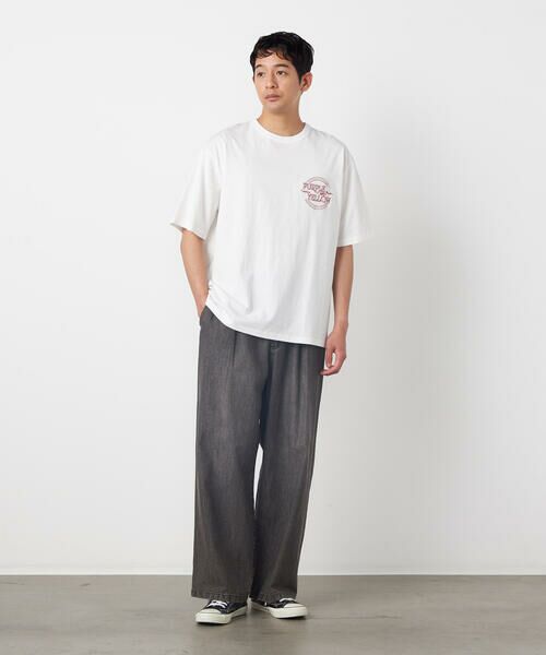 Purple&Yellow / パープルアンドイエロー Tシャツ | バックサークルロゴ刺繍 半袖Tシャツ | 詳細1