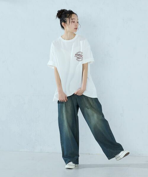 Purple&Yellow / パープルアンドイエロー Tシャツ | バックサークルロゴ刺繍 半袖Tシャツ | 詳細5