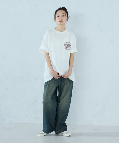 Purple&Yellow / パープルアンドイエロー Tシャツ | バックサークルロゴ刺繍 半袖Tシャツ | 詳細6